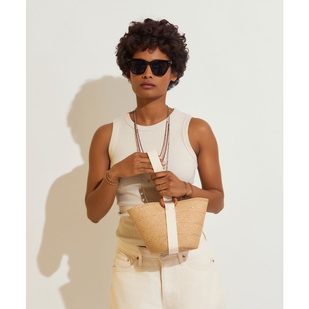 IRACA BASKET BAG M - BEIGE