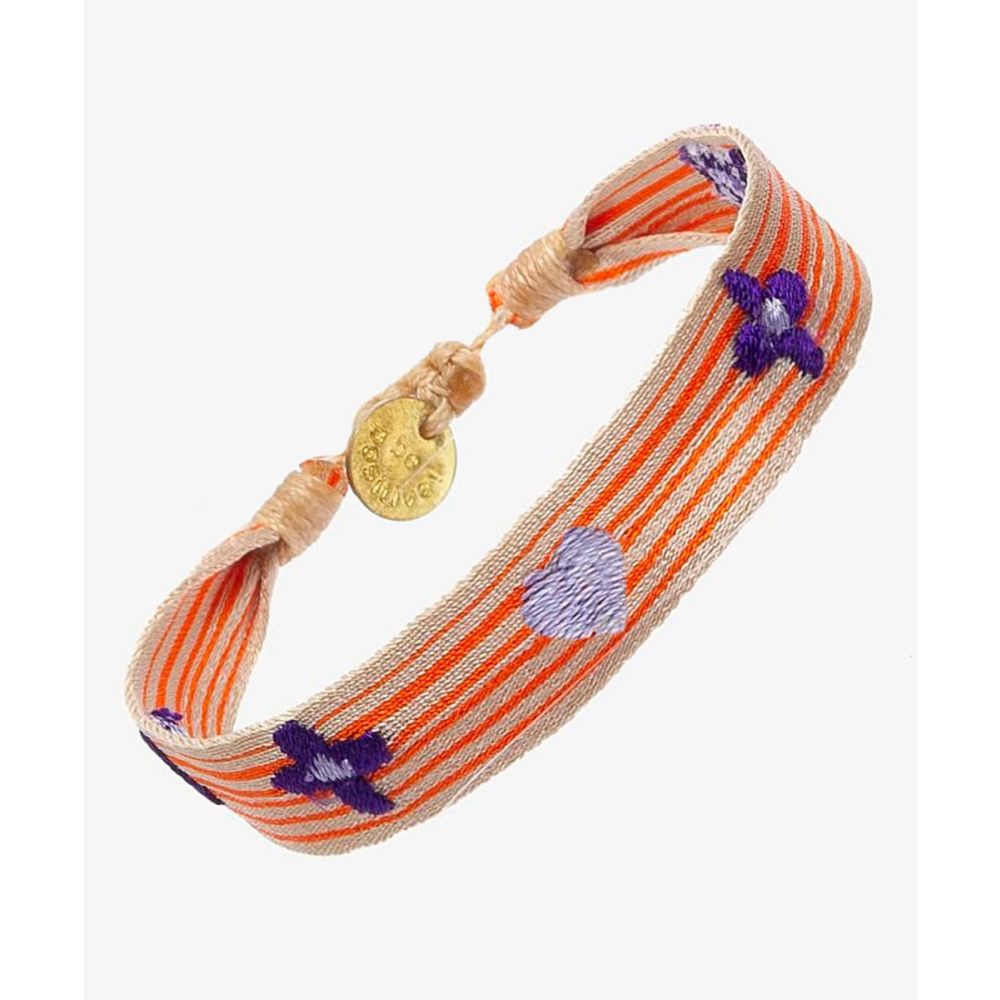 NUEVA PULSERA 2025 - BEIGE & RAYAS NARANJA