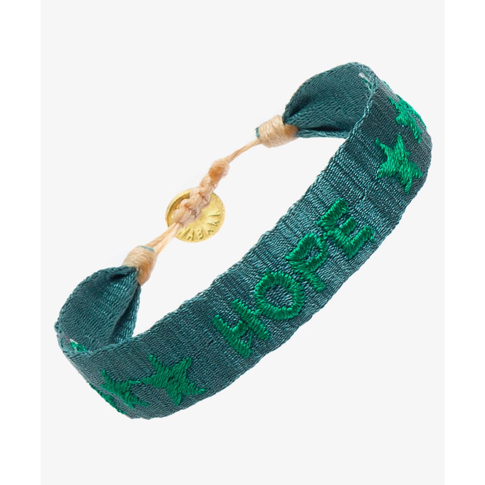 PULSERA BORDADA - HOPE - GREEN