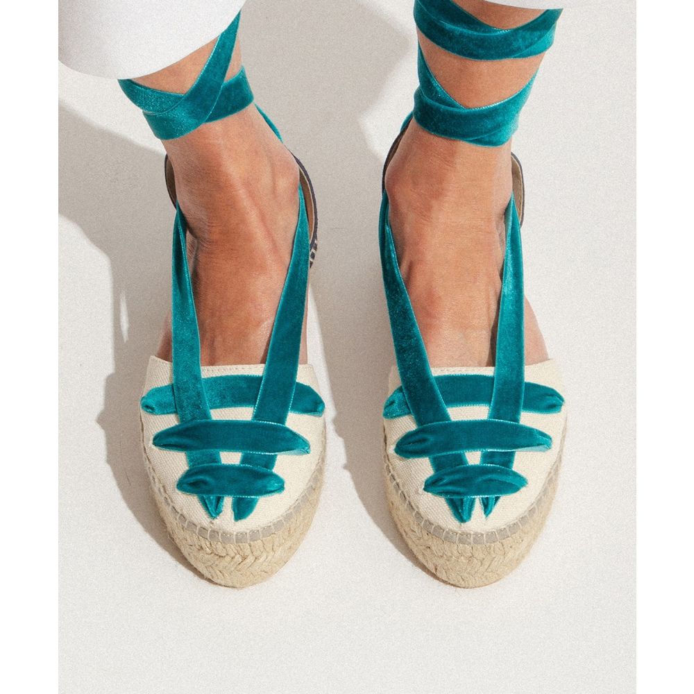 VALENCIANAS, CINTA TERCIOPELO - TURQUESA