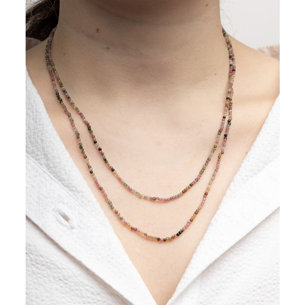 Isabel necklace - Tourmaline with pompom