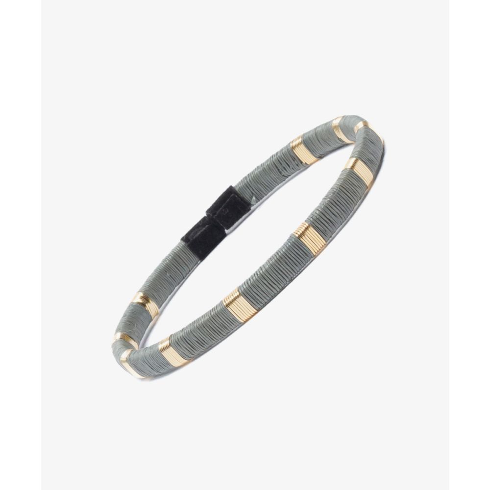 Pulsera Werregue, 5 mm, Unidad - GRIS & DORADO