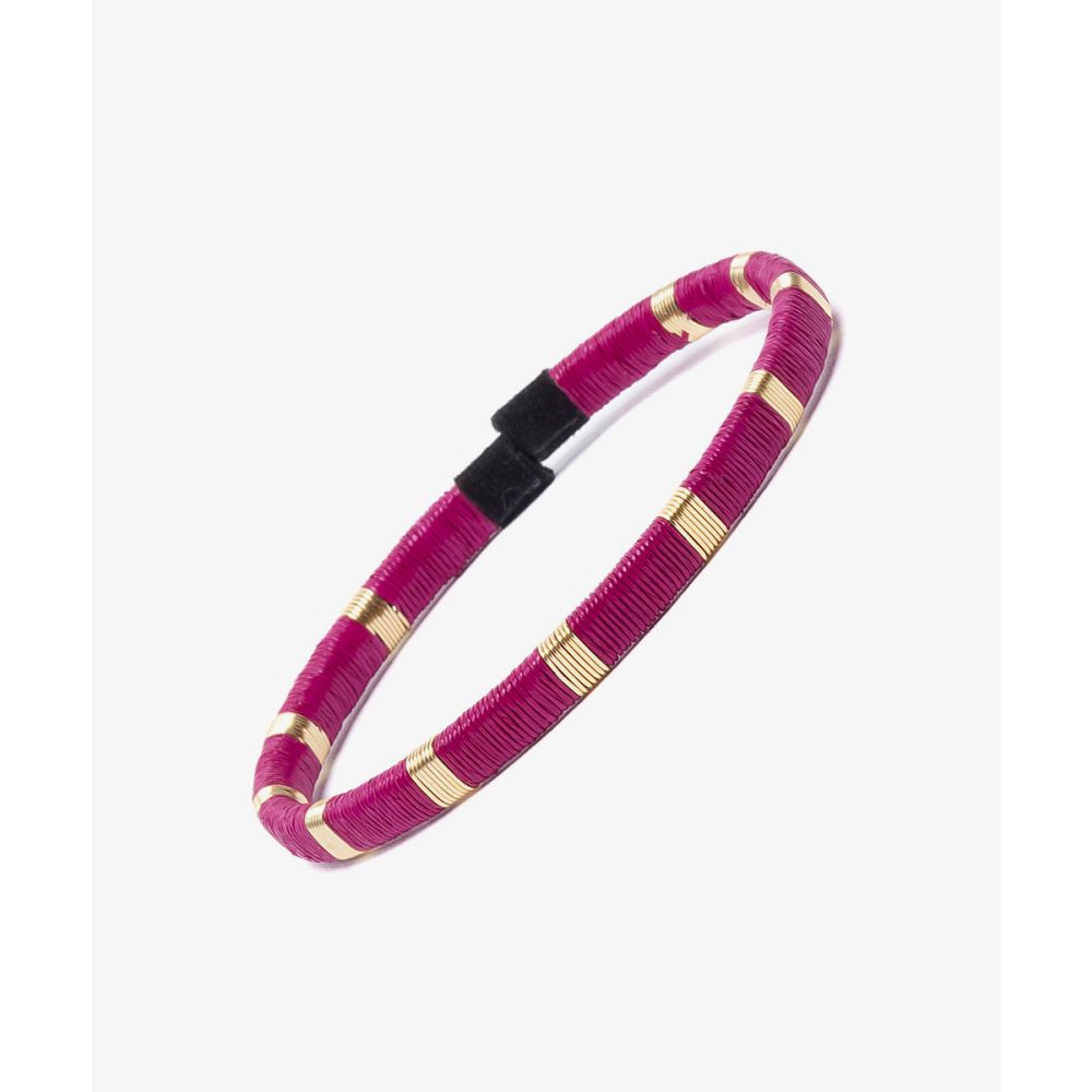 Pulsera Werregue, 5 mm, Unidad - FUCSIA & DORADO