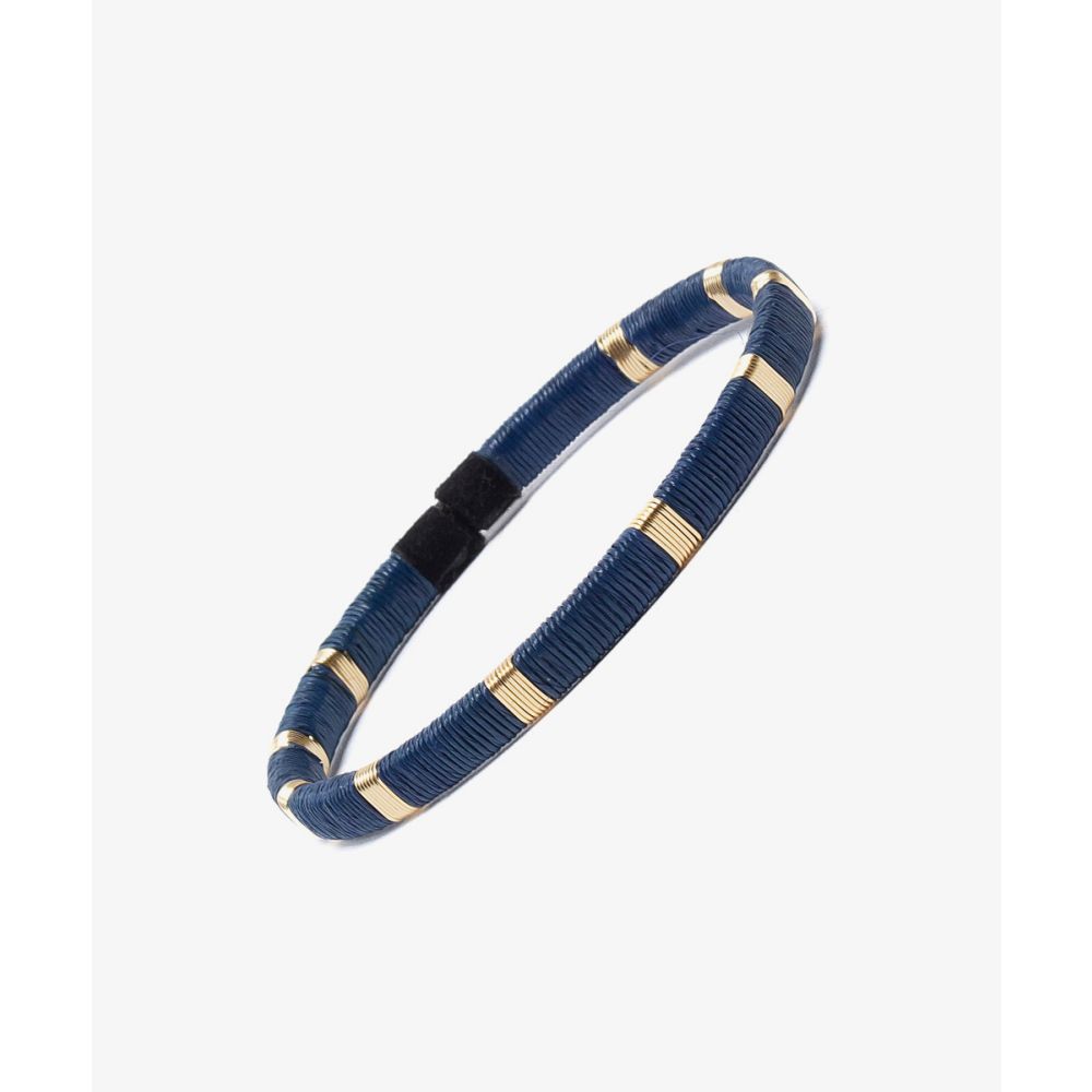 Pulsera Werregue, 5 mm, Unidad - AZUL & DORADO