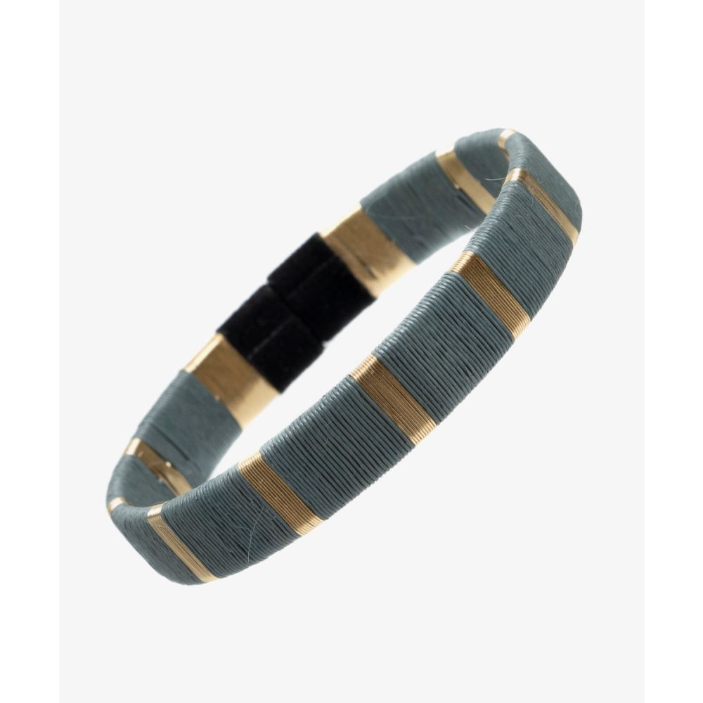 Pulsera Werregue, 1 cm, Unit GRIS Y DORADA