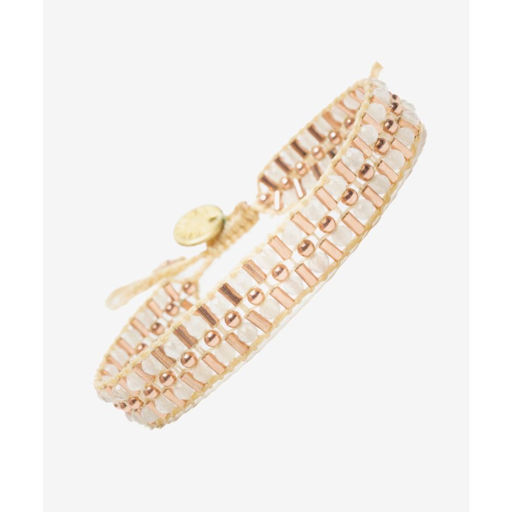 PULSERA DELIA - PIEDRA LUNA BLANCA