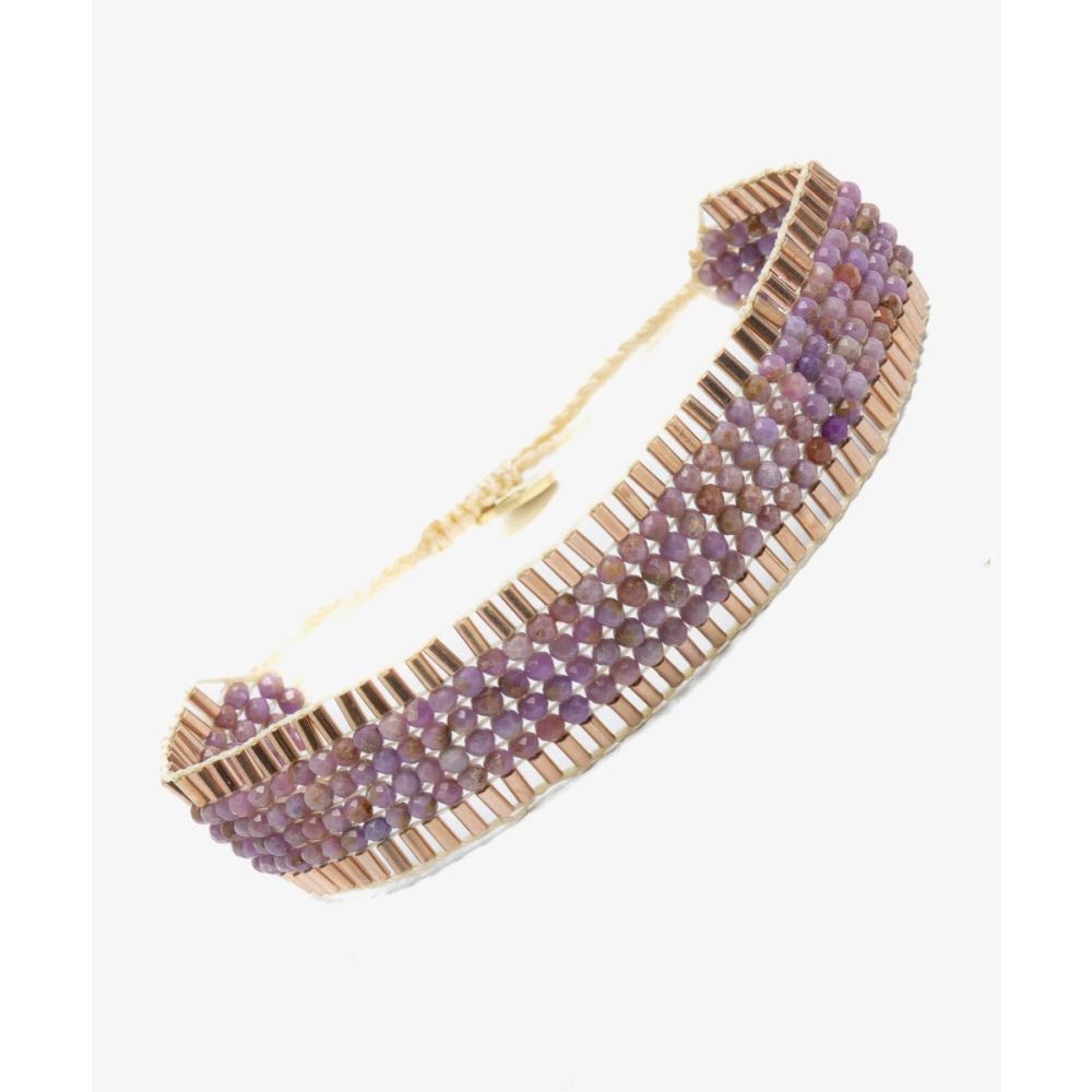 PULSERA ADRIANA - CON JASPE LILA