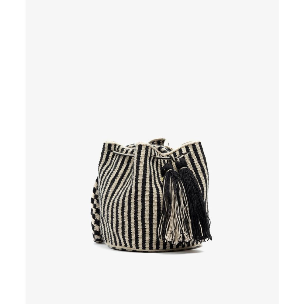 BOLSO CRUZADO M - LILY - NEGRO & BLANCO