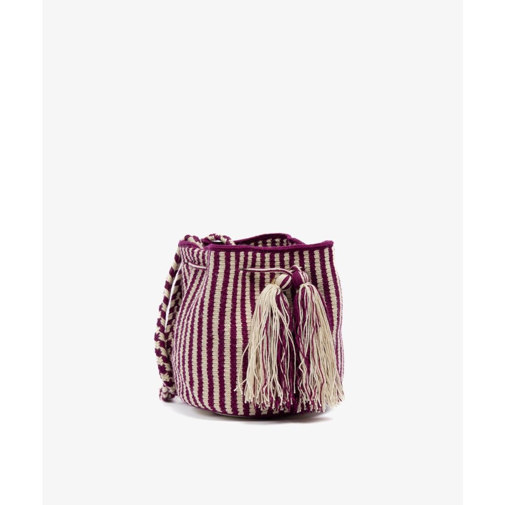 BOLSO CRUZADO M - LILY - BEIGE & BURDEOS