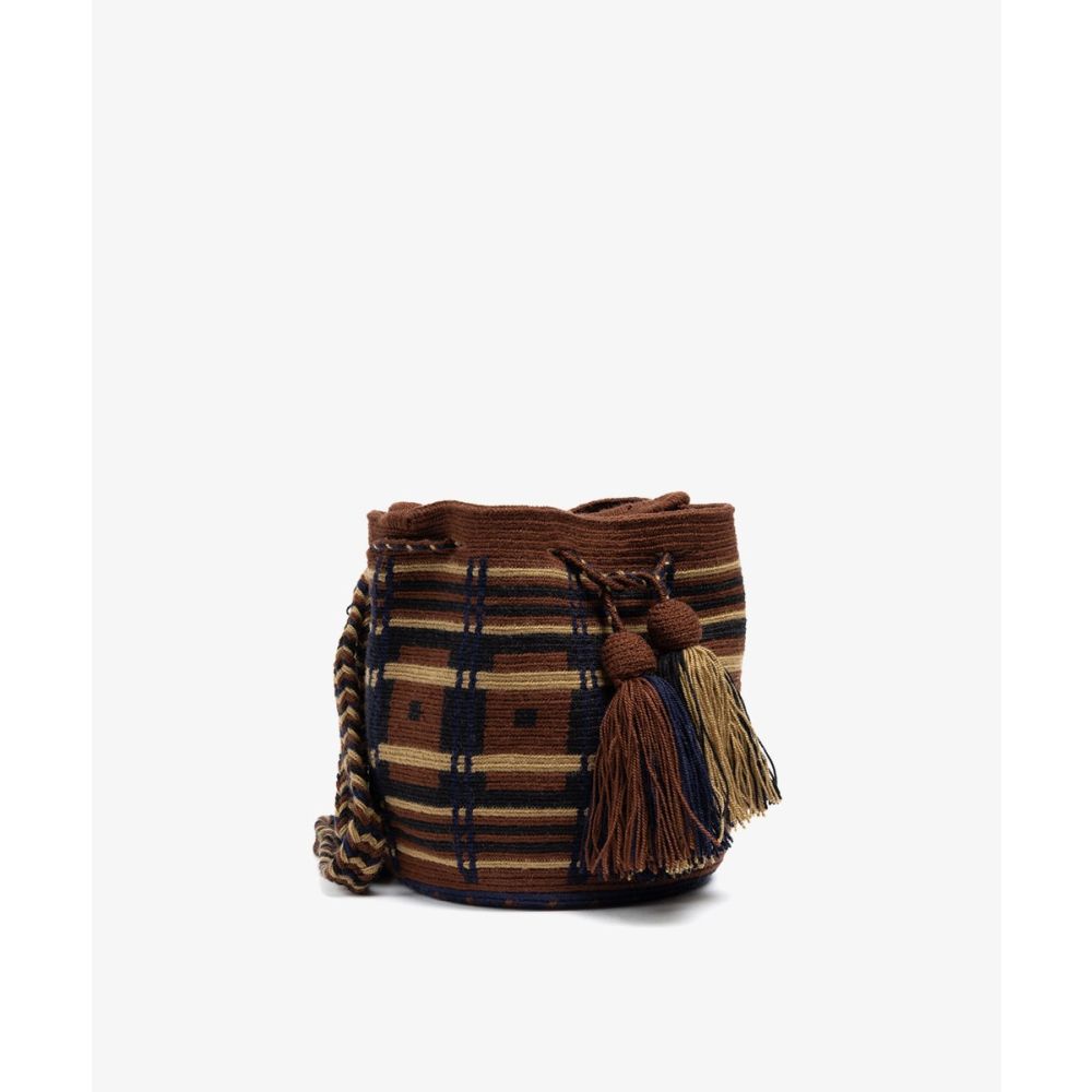 BOLSO CRUZADO M - VIOLET - NEGRO & MARRÓN