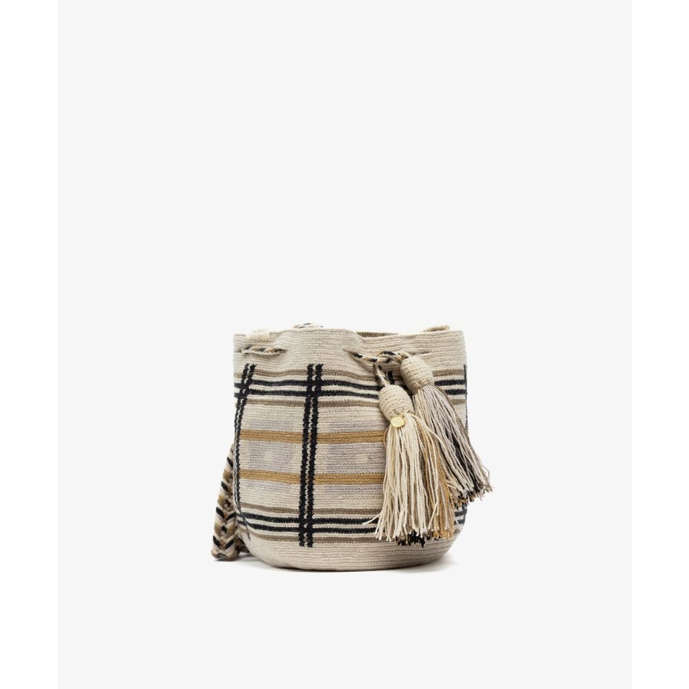 BOLSO CRUZADO M - VIOLET - BEIGE & VERDE SALVIA