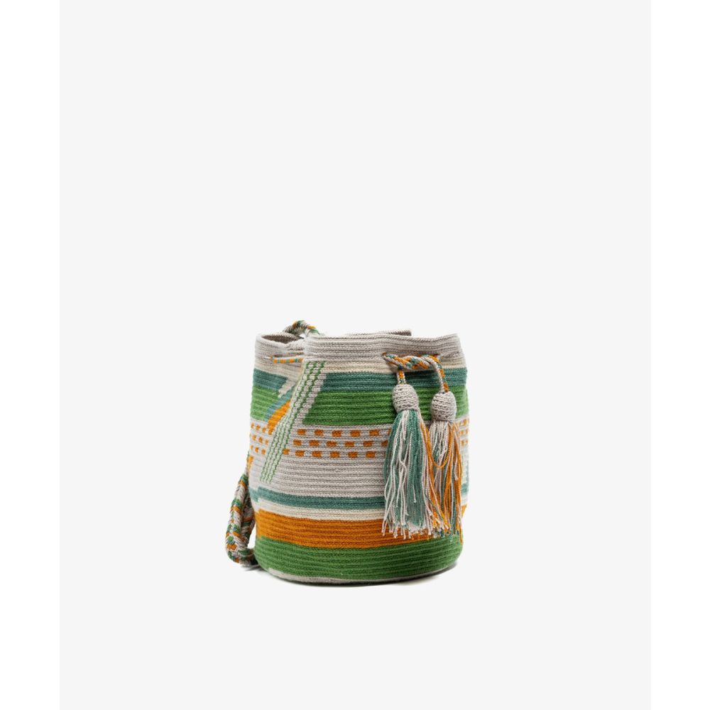 BOLSO CRUZADO M - AMARANTH - VERDE & GRIS