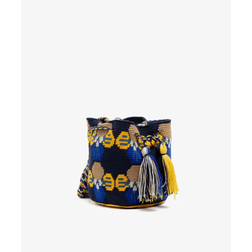 BOLSO CRUZADO M - IRIS - AZUL ELÉCTRICO & BEIGE