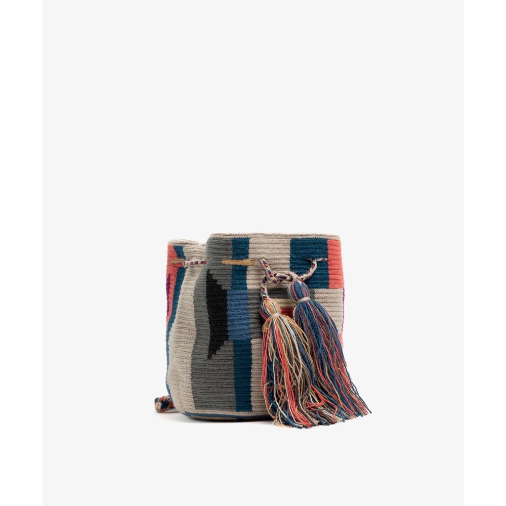 BOLSO CRUZADO M - BEEBLOSSOM - GRIS & AZUL MARINO