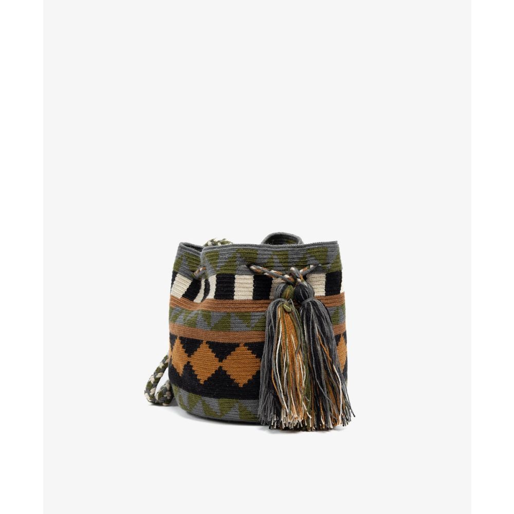 BOLSO CRUZADO M - BEARBERRY - GRIS & VERDE