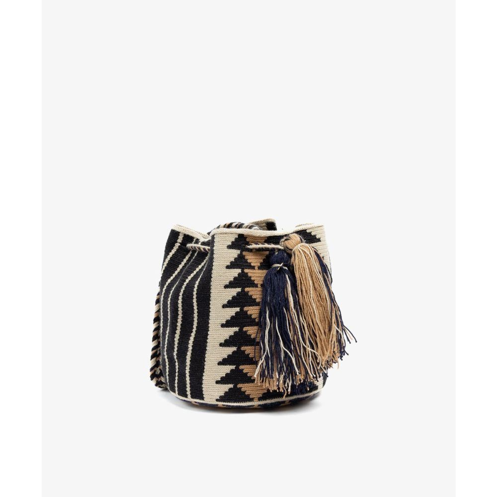 BOLSO CRUZADO M - ALOE - AZUL & MARRÓN