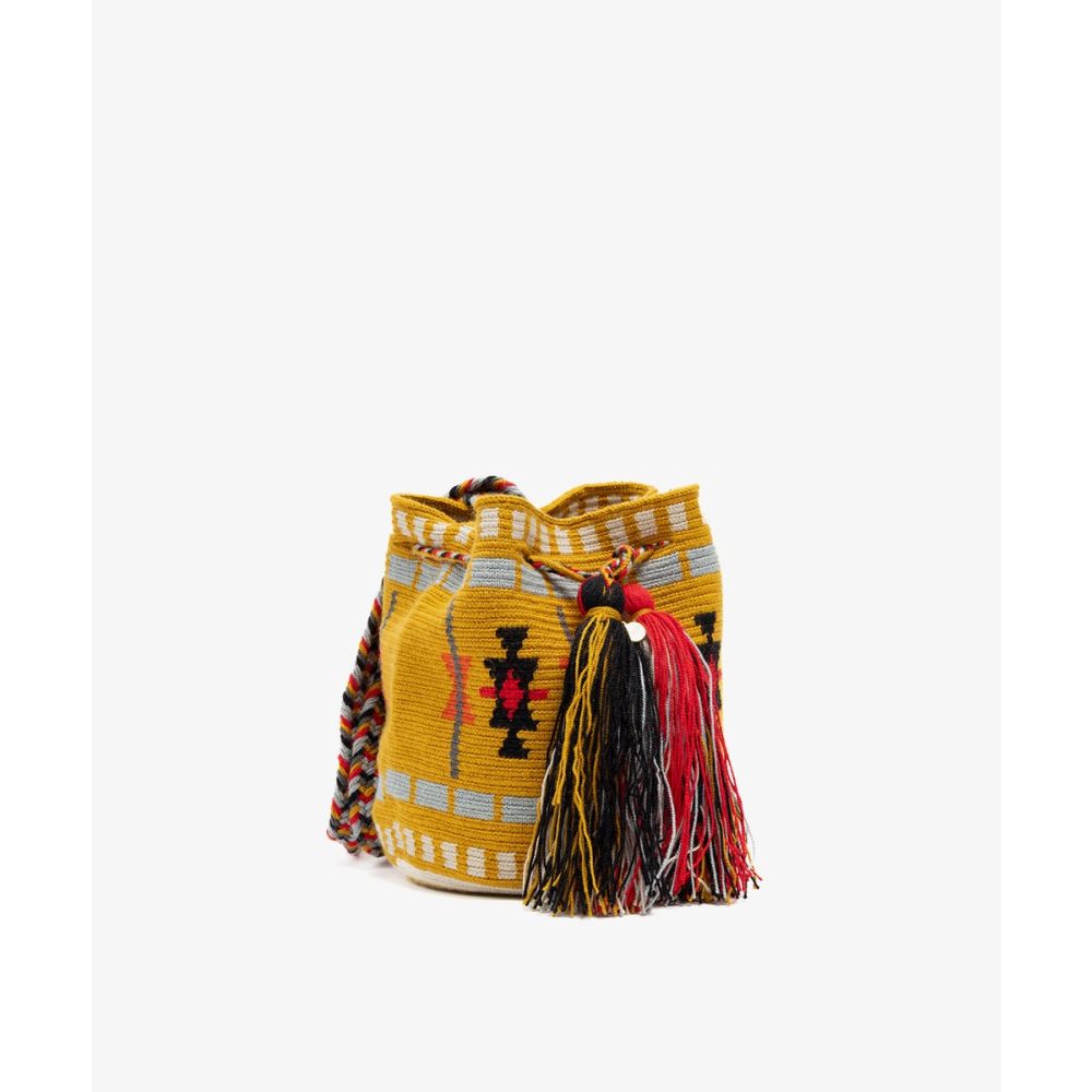 BOLSO CRUZADO M - BELLFLOWER - AMARILLO & GRIS