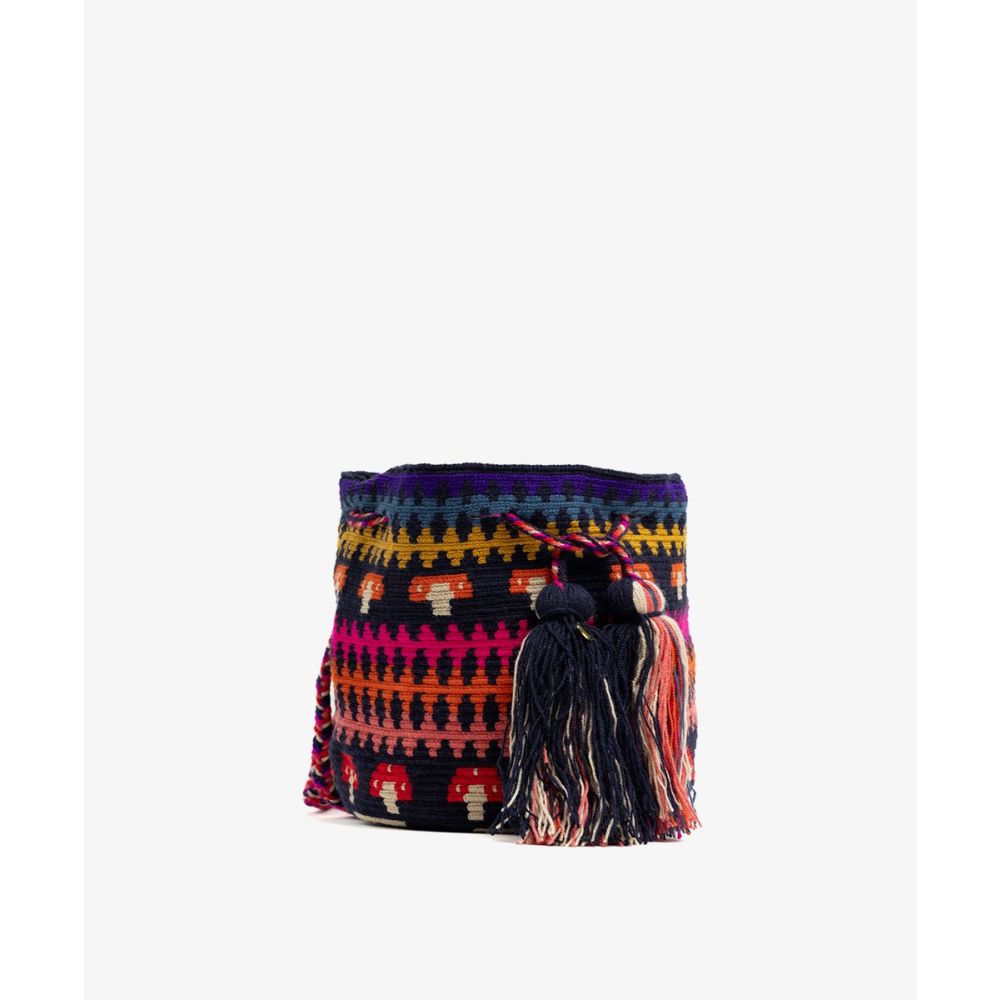 BOLSO CRUZADO M - MYRTILE - AZUL MARINO & ROJO