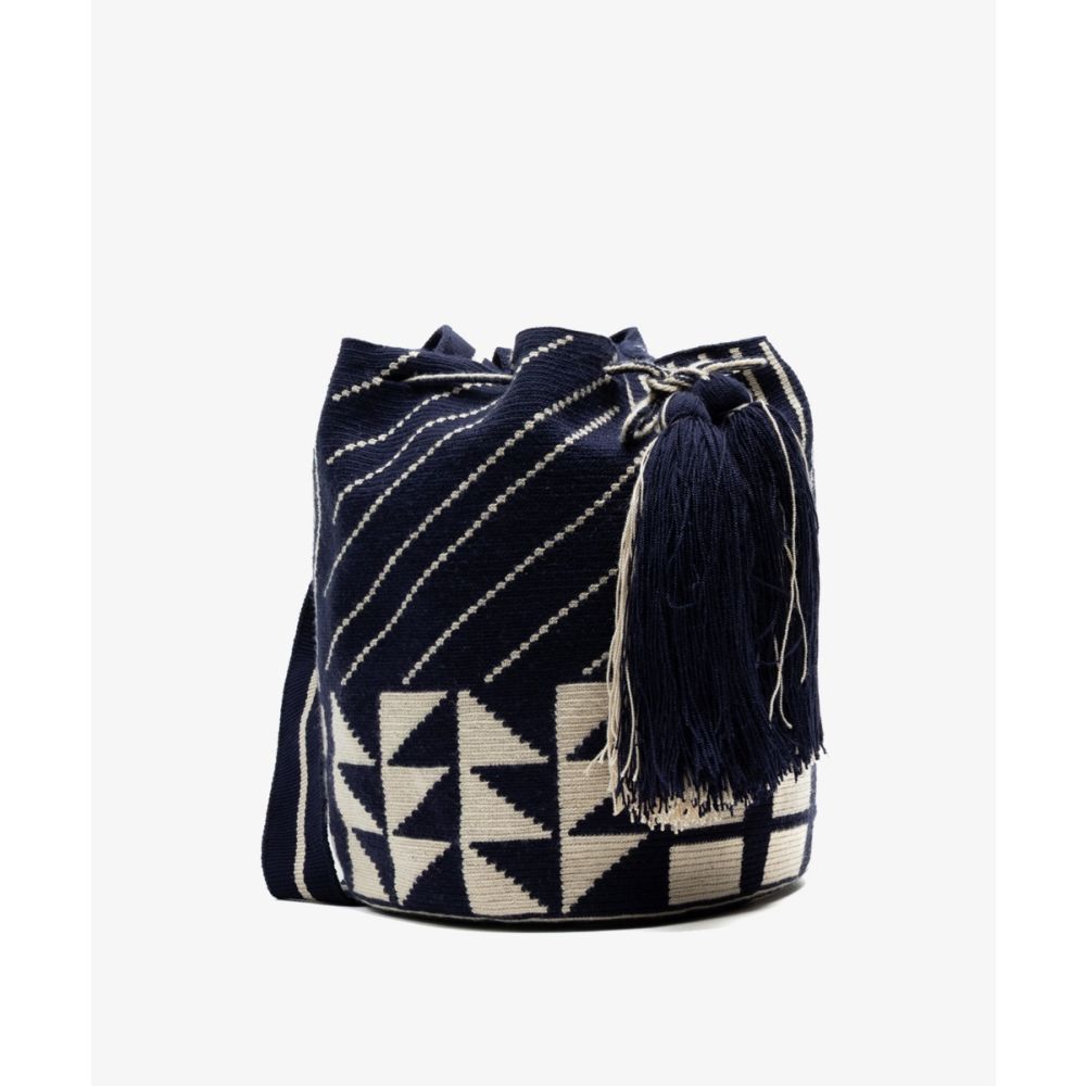 Bolso Cruzado L - LOTUS - MARINO & BEIGE