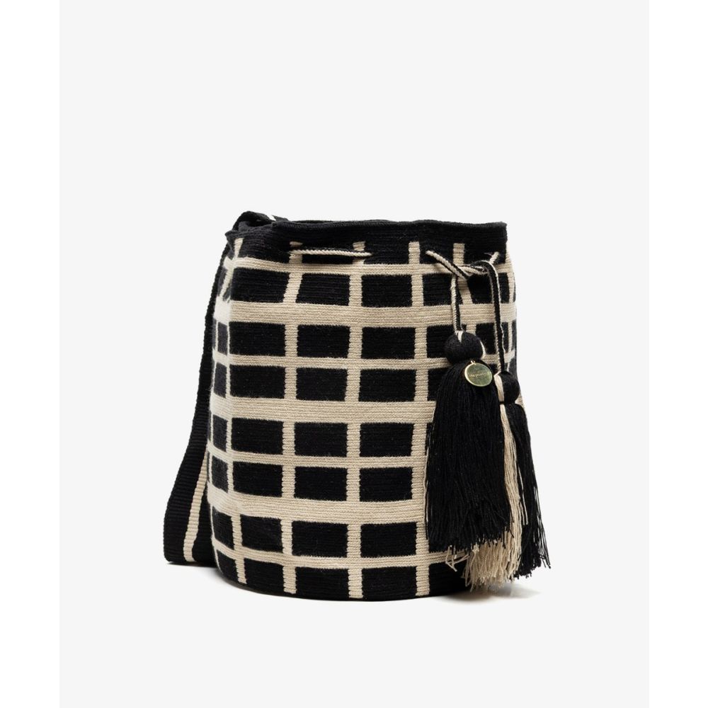 Bolso Cruzado L - ASPEN - NEGRO & BEIGE