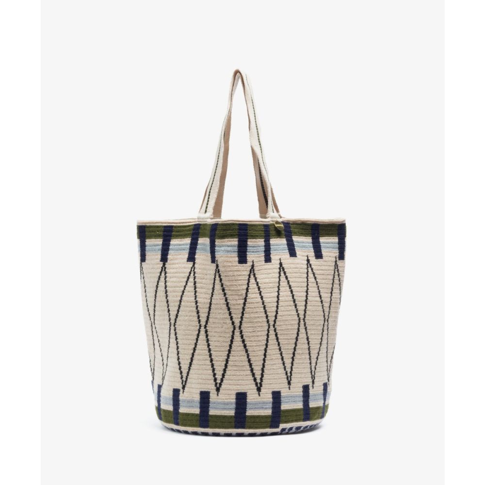 Bolso Tote - DODO - BEIGE & AZUL MARINO