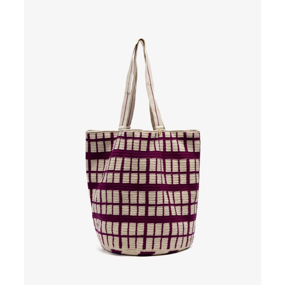 Bolso Tote - ASPEN - GRANATE & BEIGE