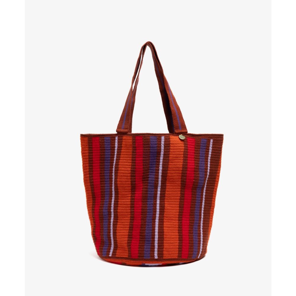 Bolso Tote - HAZEL - ROJO Y TERRACOTA