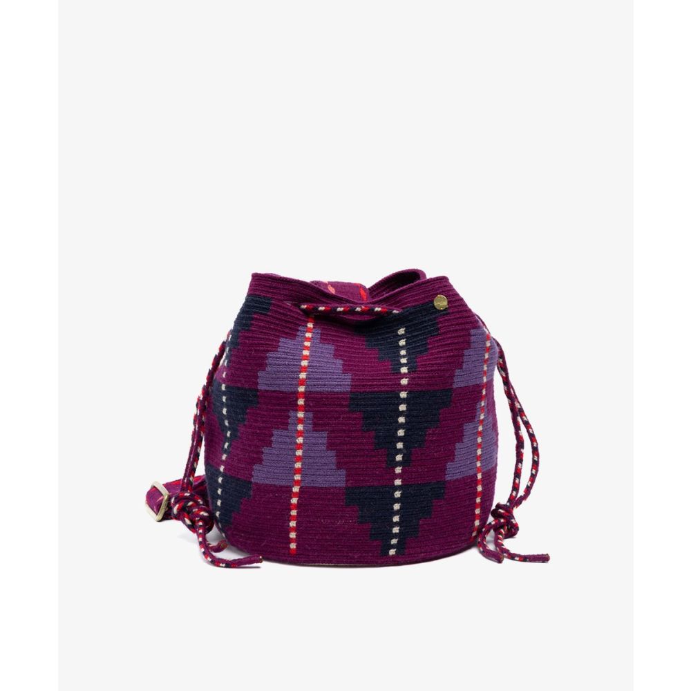 BOLSO MITRA CON ASA AJUSTABLE - ACACIA - GRANATE & MARINO