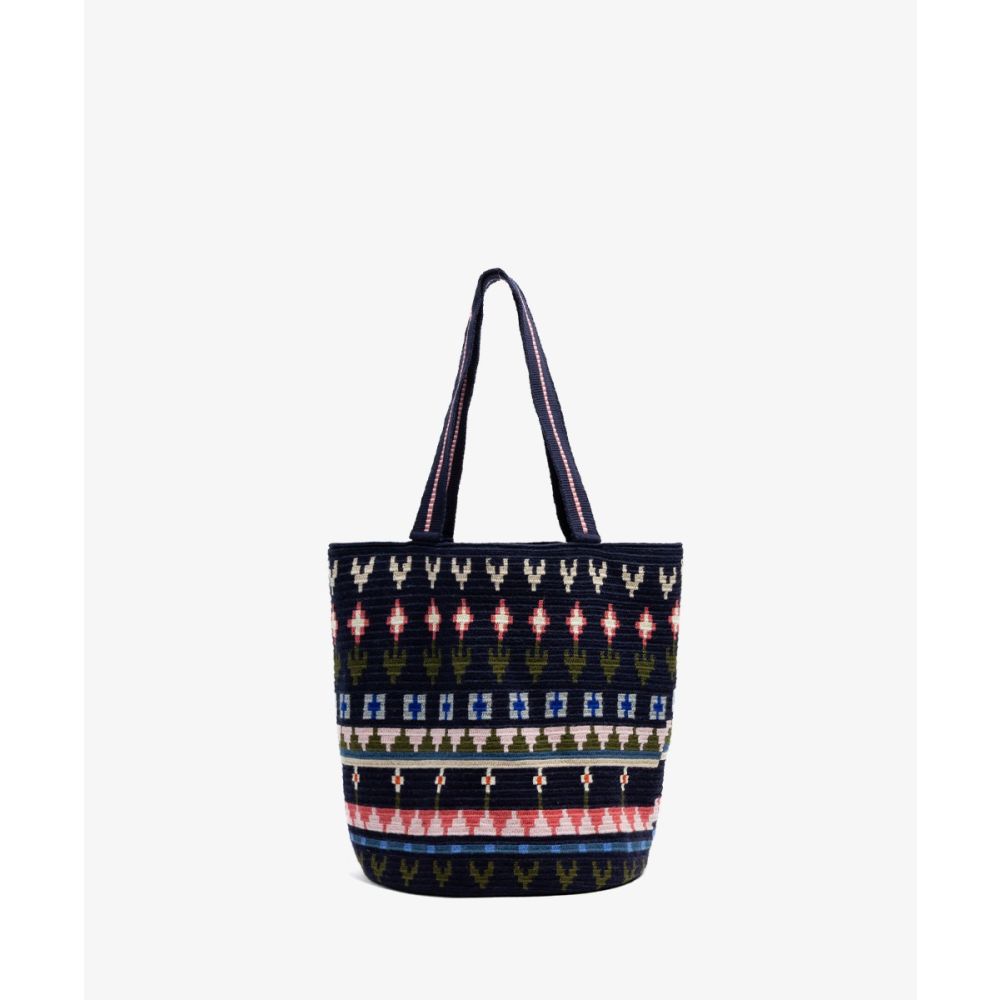 BOLSO CALA - HORTENSIA - AZUL OSCURO Y ROSA