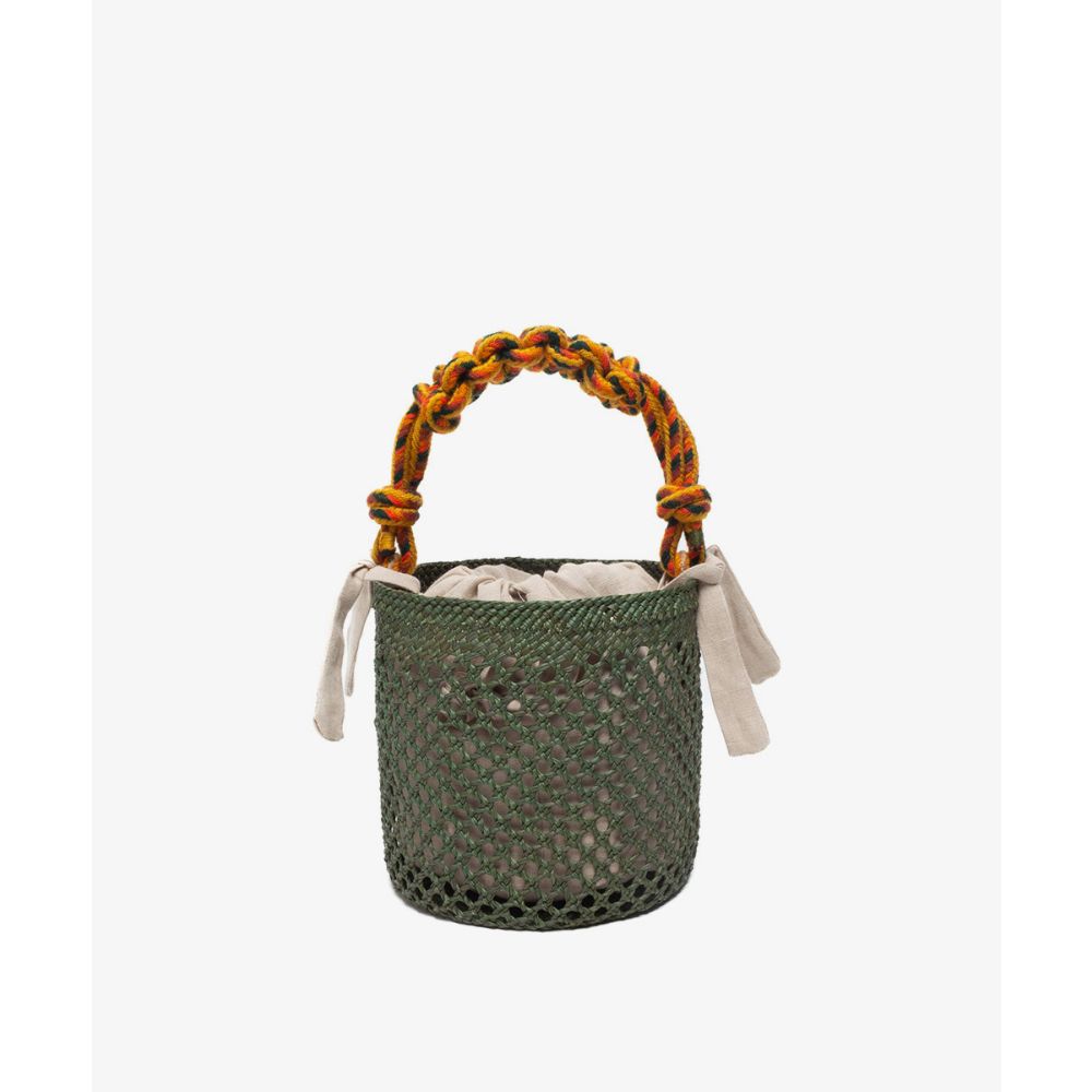 Guanabana Toquilla Basket Bag khaki green