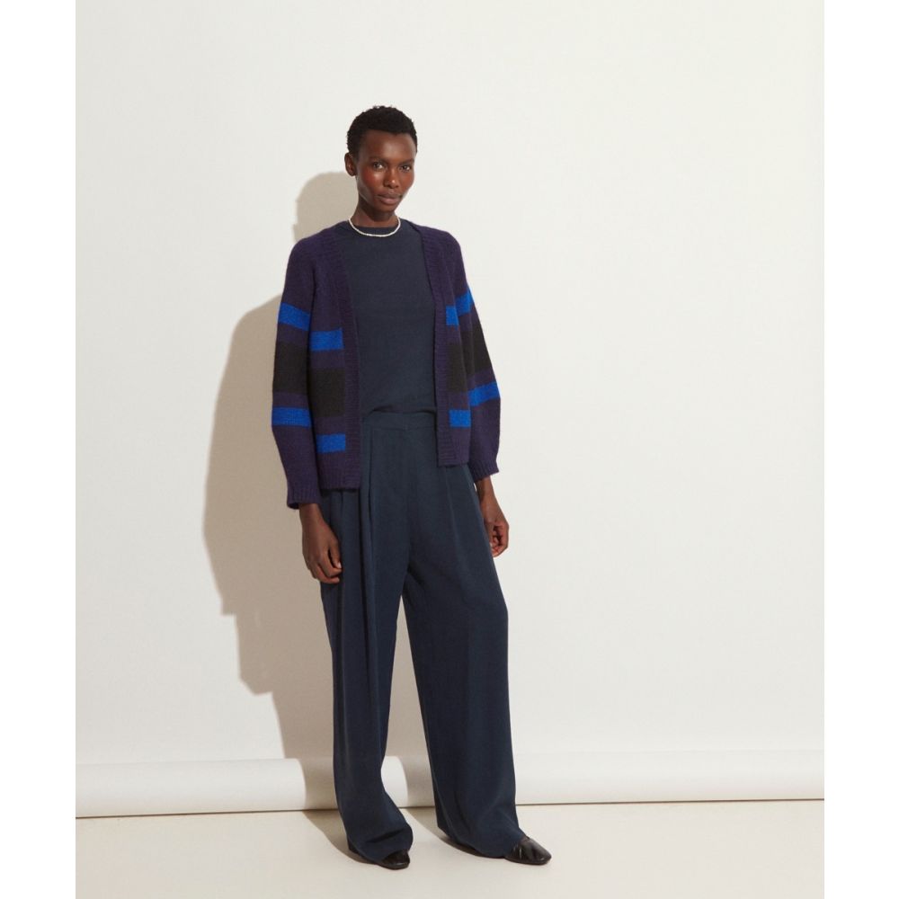 CHAQUETA CORTA BABY ALPACA -AZUL/AZULON