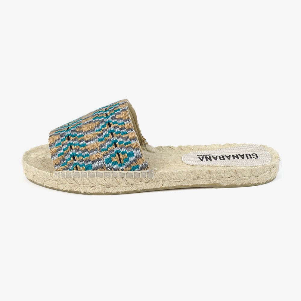 MULE ESPADRILLE - PHOENIX - GREEN & TOAST