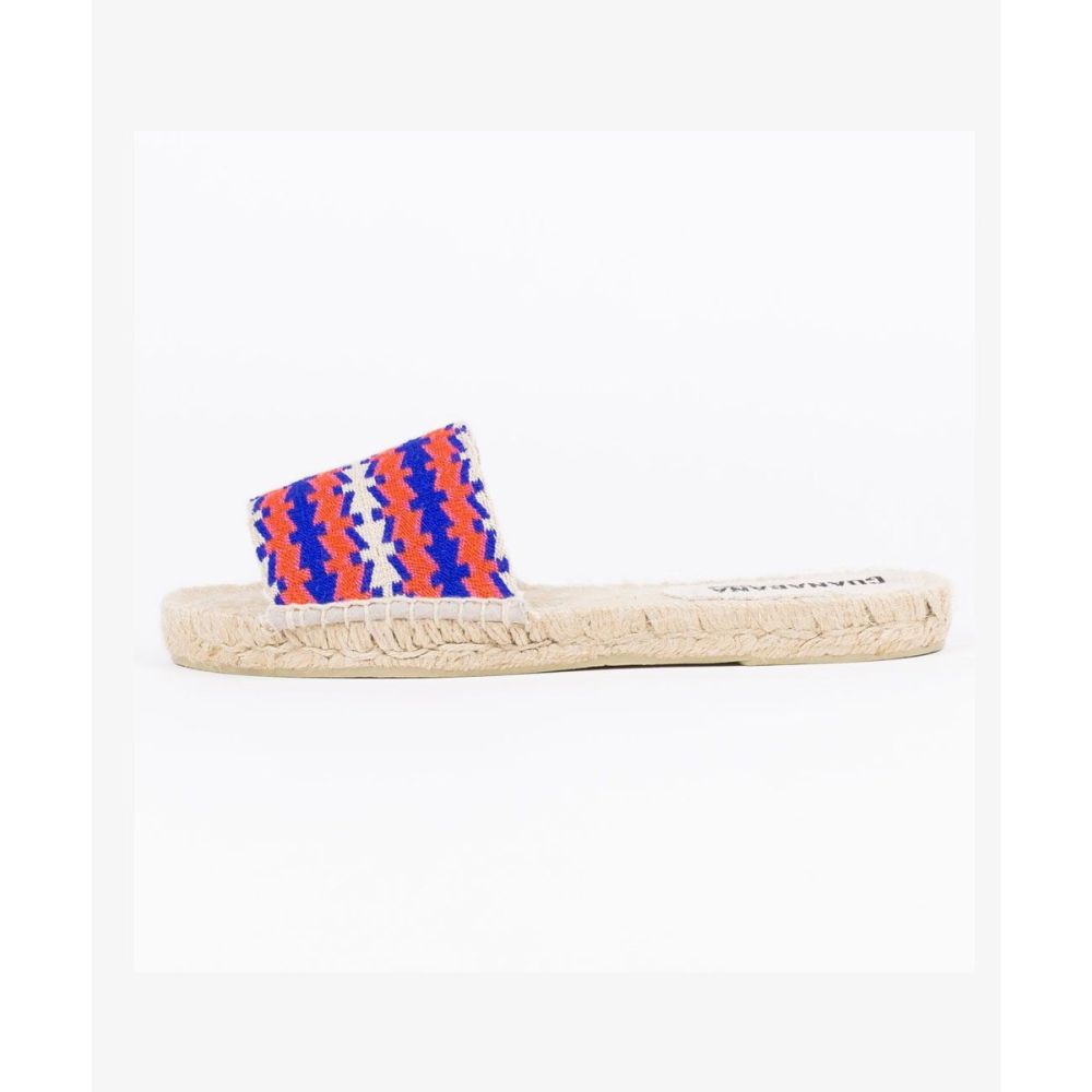 MULE ESPADRILLE - BIRMINGHAM - BLUE & ORANGE