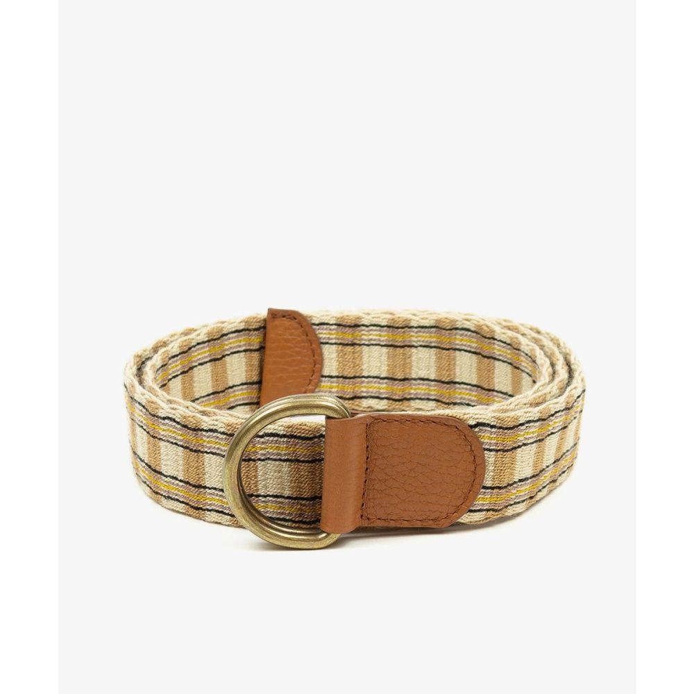 Cinturon hebilla cuero - SAUSALITO - TOSTADO & MOSTAZA