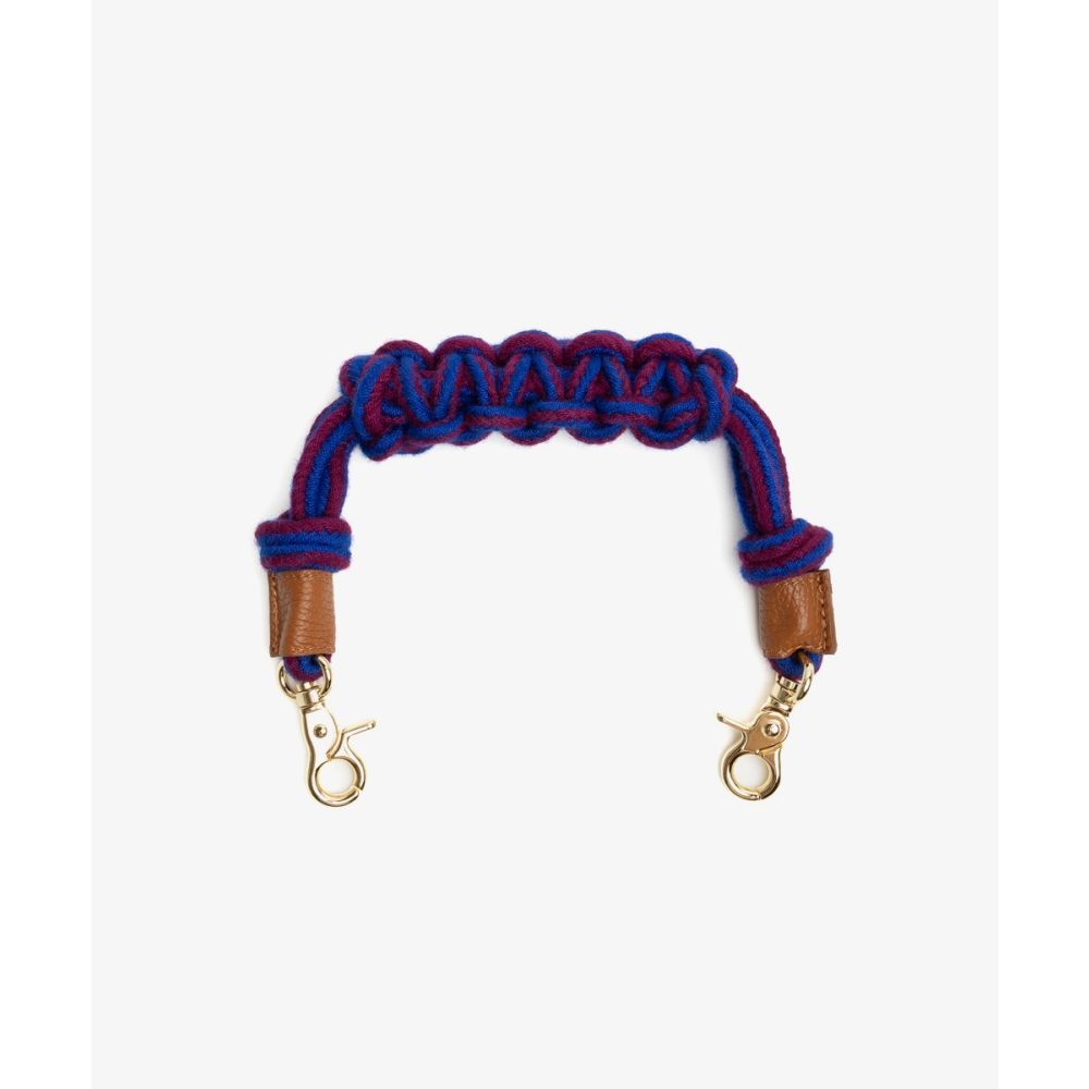Asa de bolso de cordón - MACRAME - NAVY & BEIG