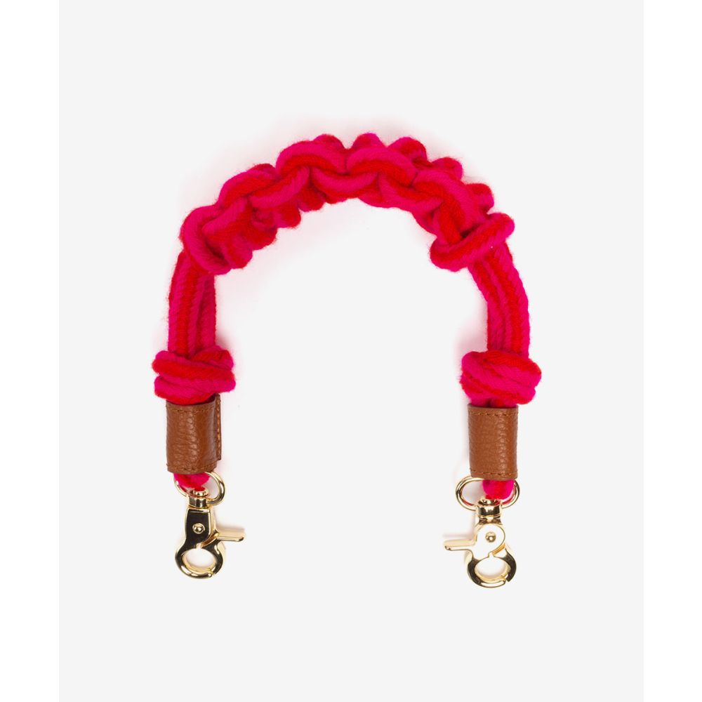 Asa de bolso de cordón - ROJO & FUCSIA
