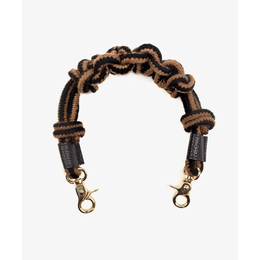 Asa de bolso de cordón - MARRÓN & NEGRO
