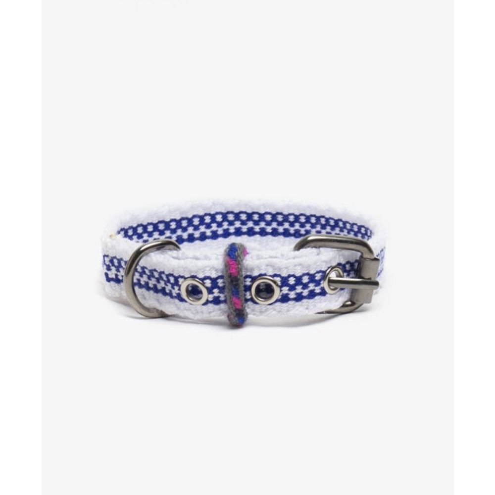 COLLAR DE PERRO TOY - AZUL Y BLANCO