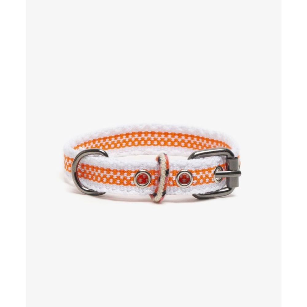 COLLAR DE PERRO TOY - NARANJA Y BLANCO