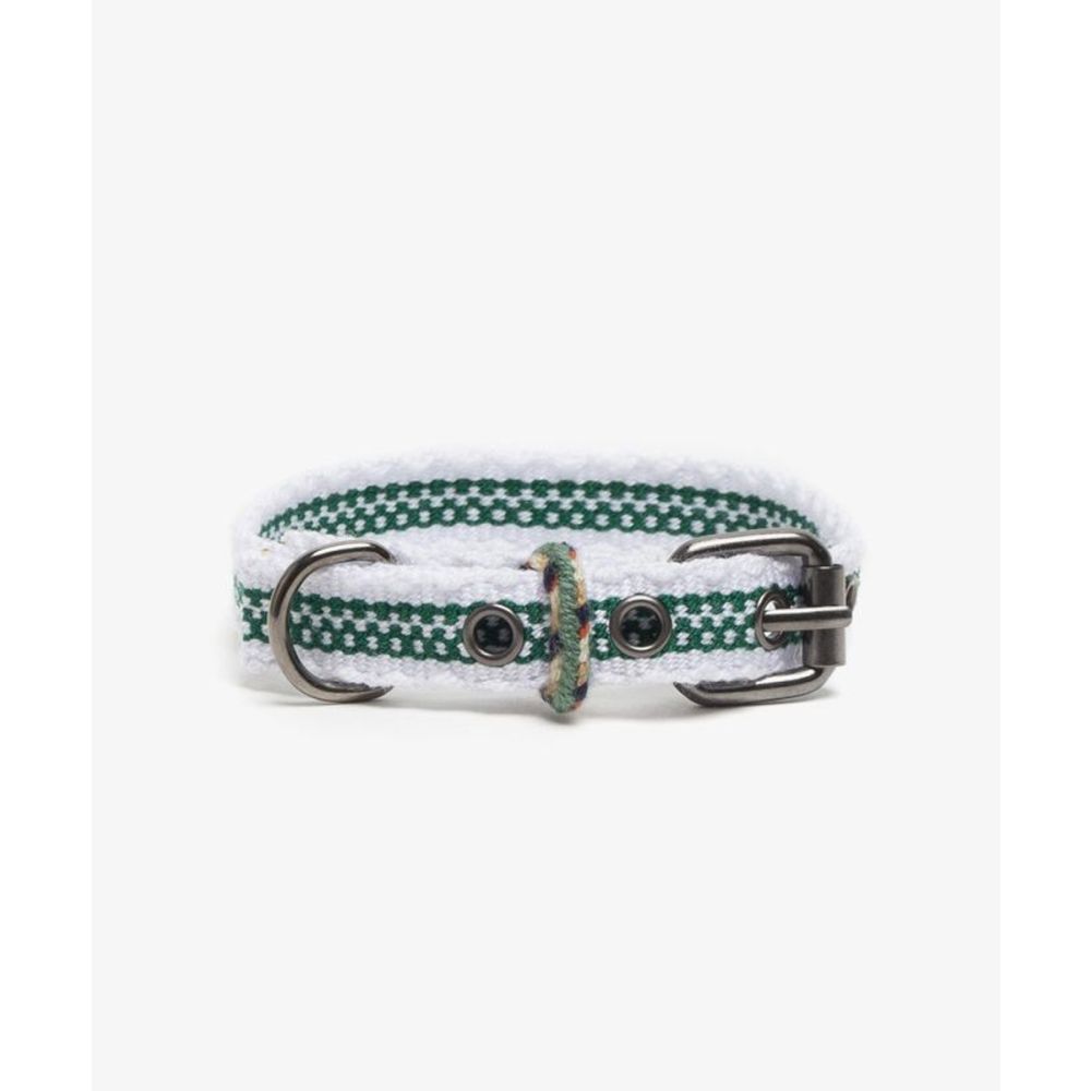 COLLAR DE PERRO TOY - VERDE Y BLANCO
