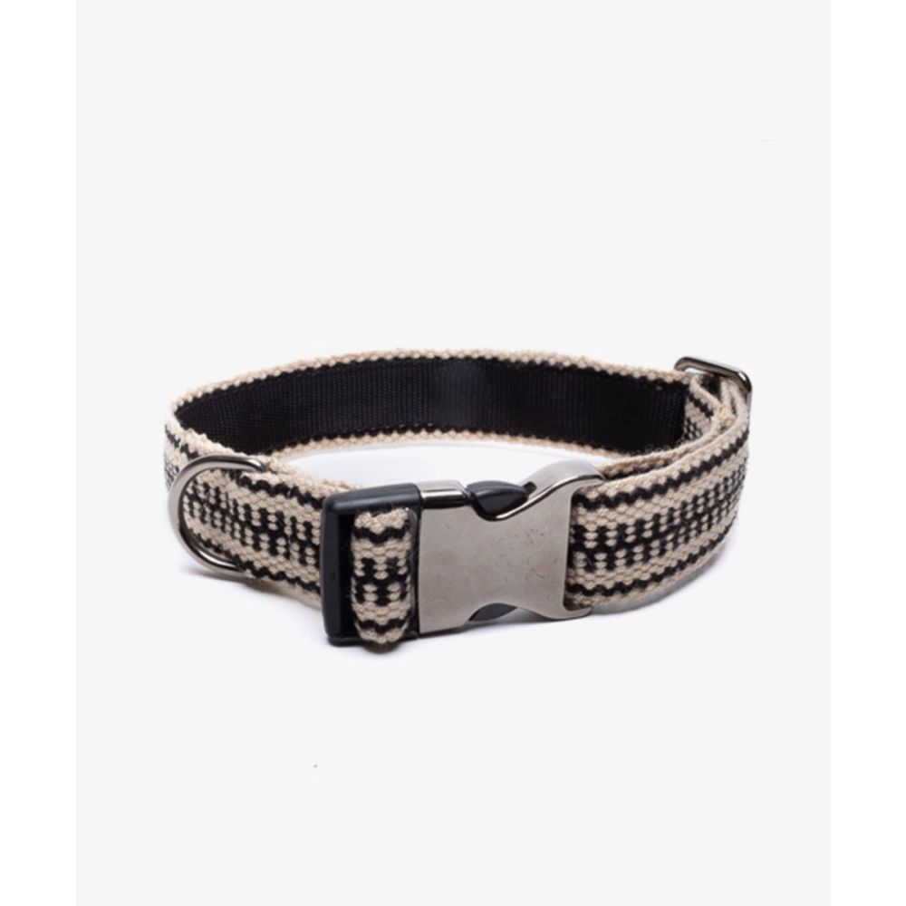 COLLAR PARA PERRO GRANDE - BEIGE & NEGRO