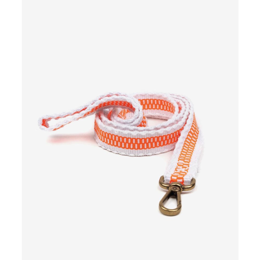 CORREA PARA PERRO TOY - NARANJA & BLANCO