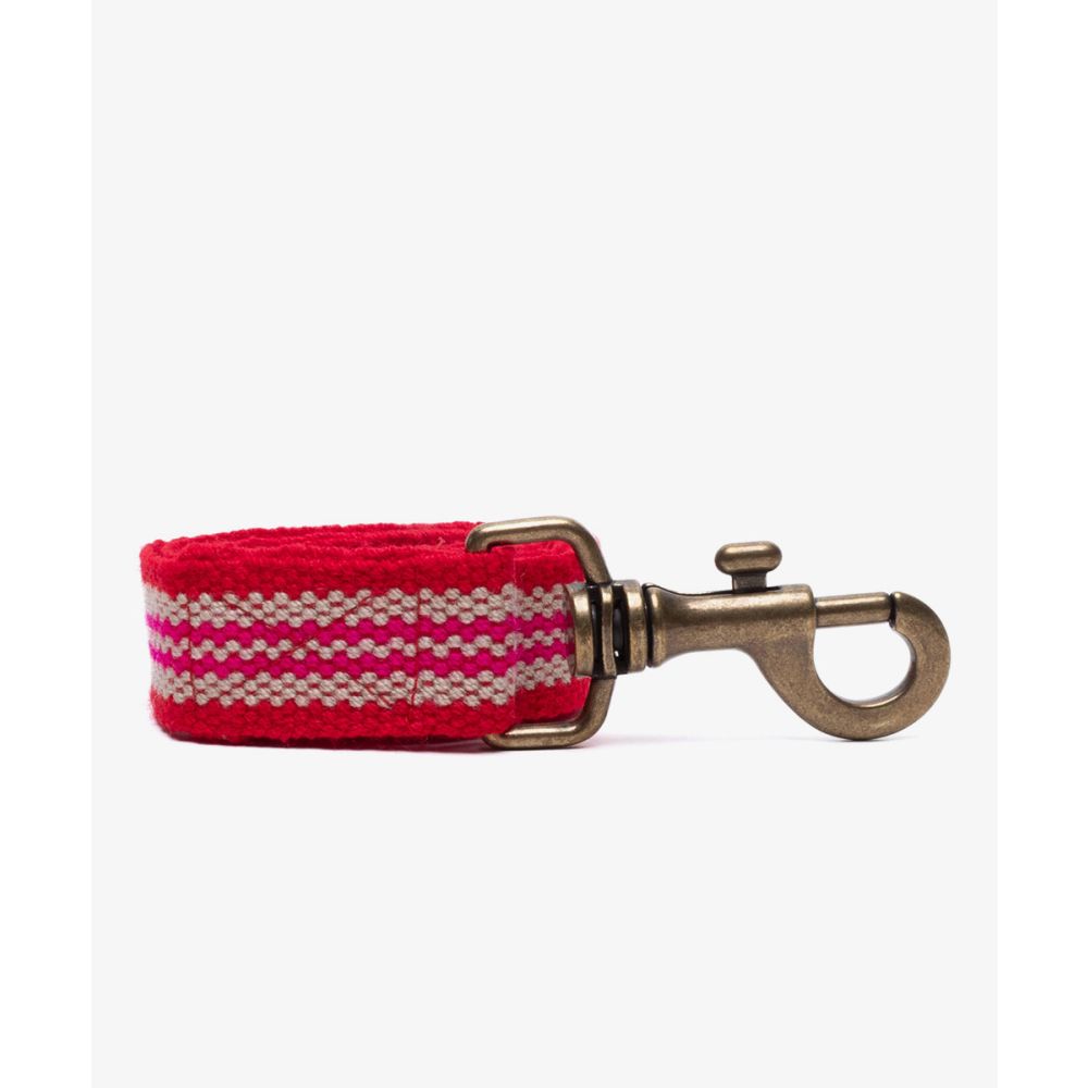 CORREA PARA PERRO TOY - ROJO Y BLANCO
