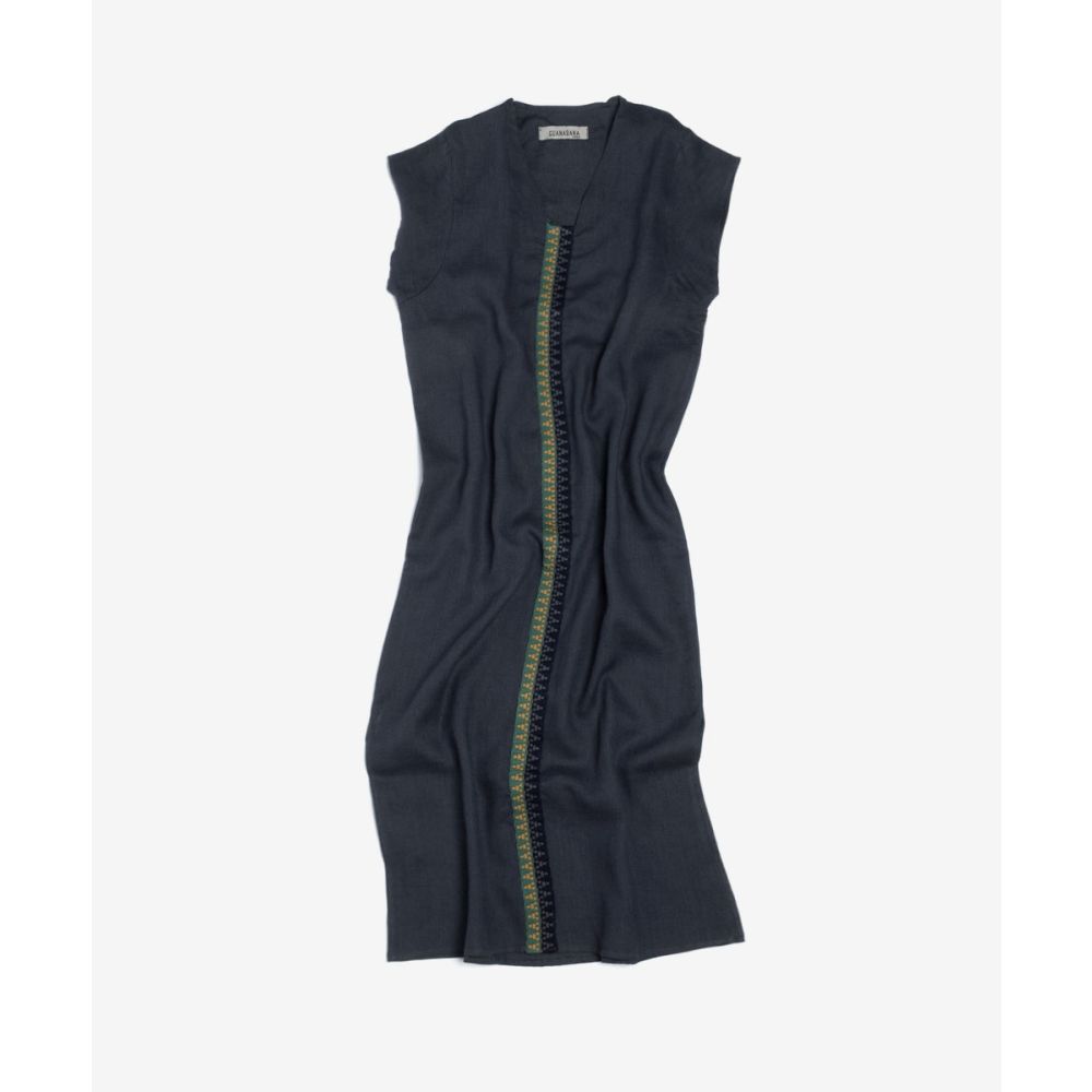 KAFTAN NILO - GRIS CON CINTA