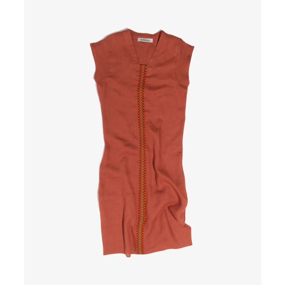 KAFTAN NILO - TERRACOTA CON CINTA