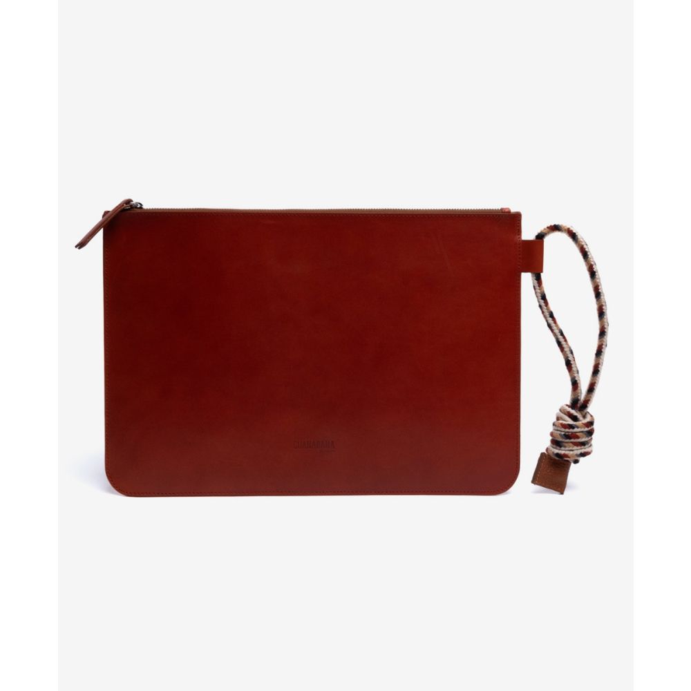 FUNDA DE ORDENADOR DE PIEL - CAMEL