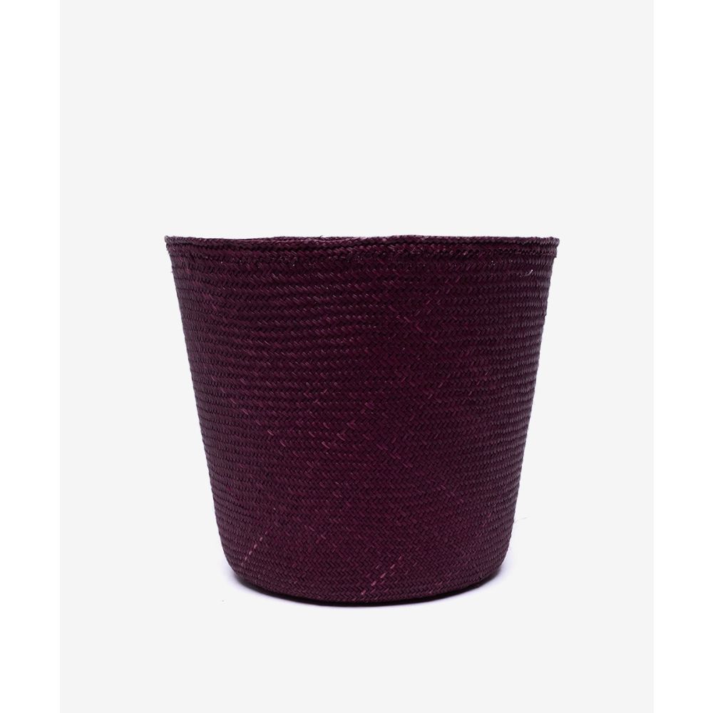 TRASH BIN / FLOWER POT M - PLAIN AUBERGINE