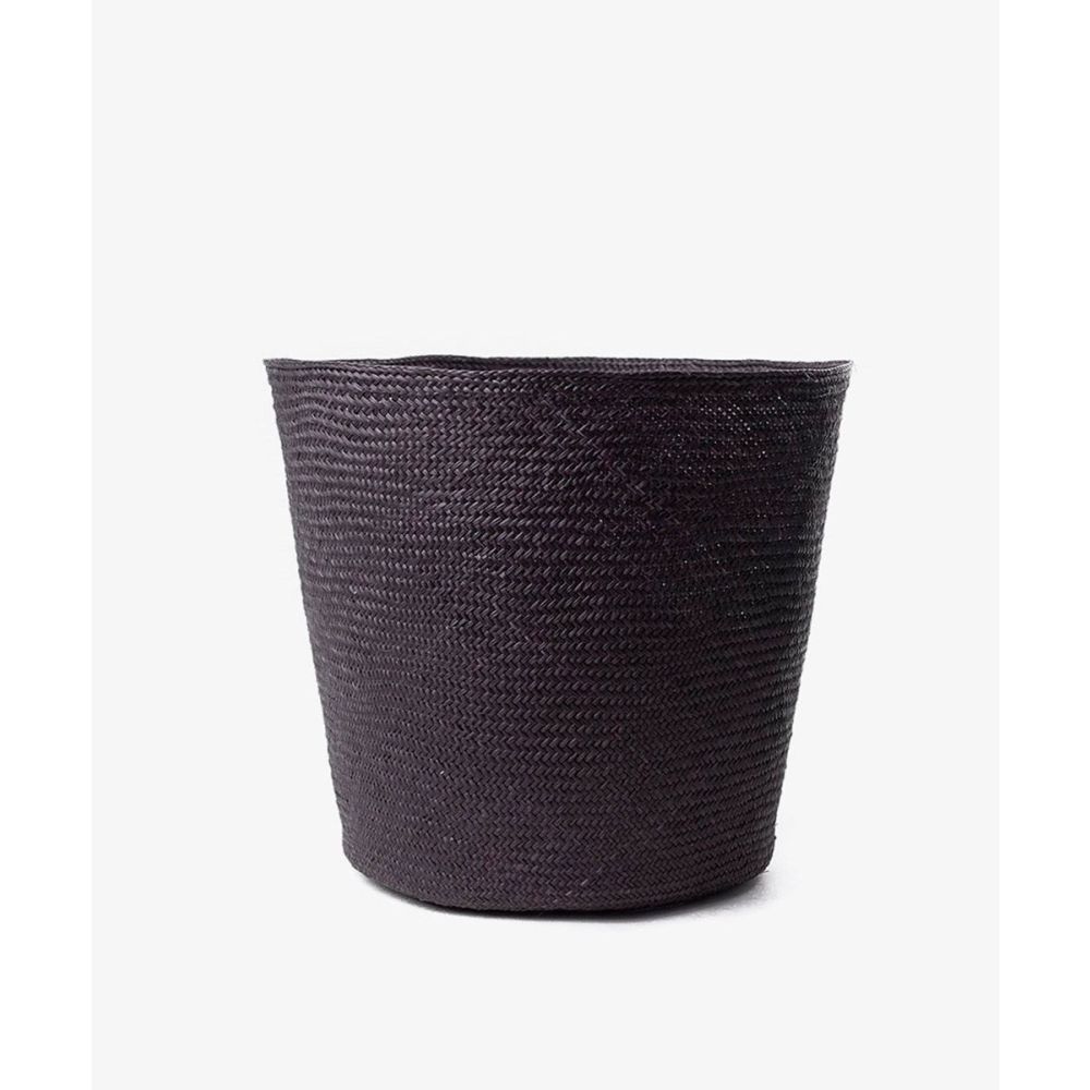 TRASH BIN / FLOWER POT  L - PLAIN BLACK