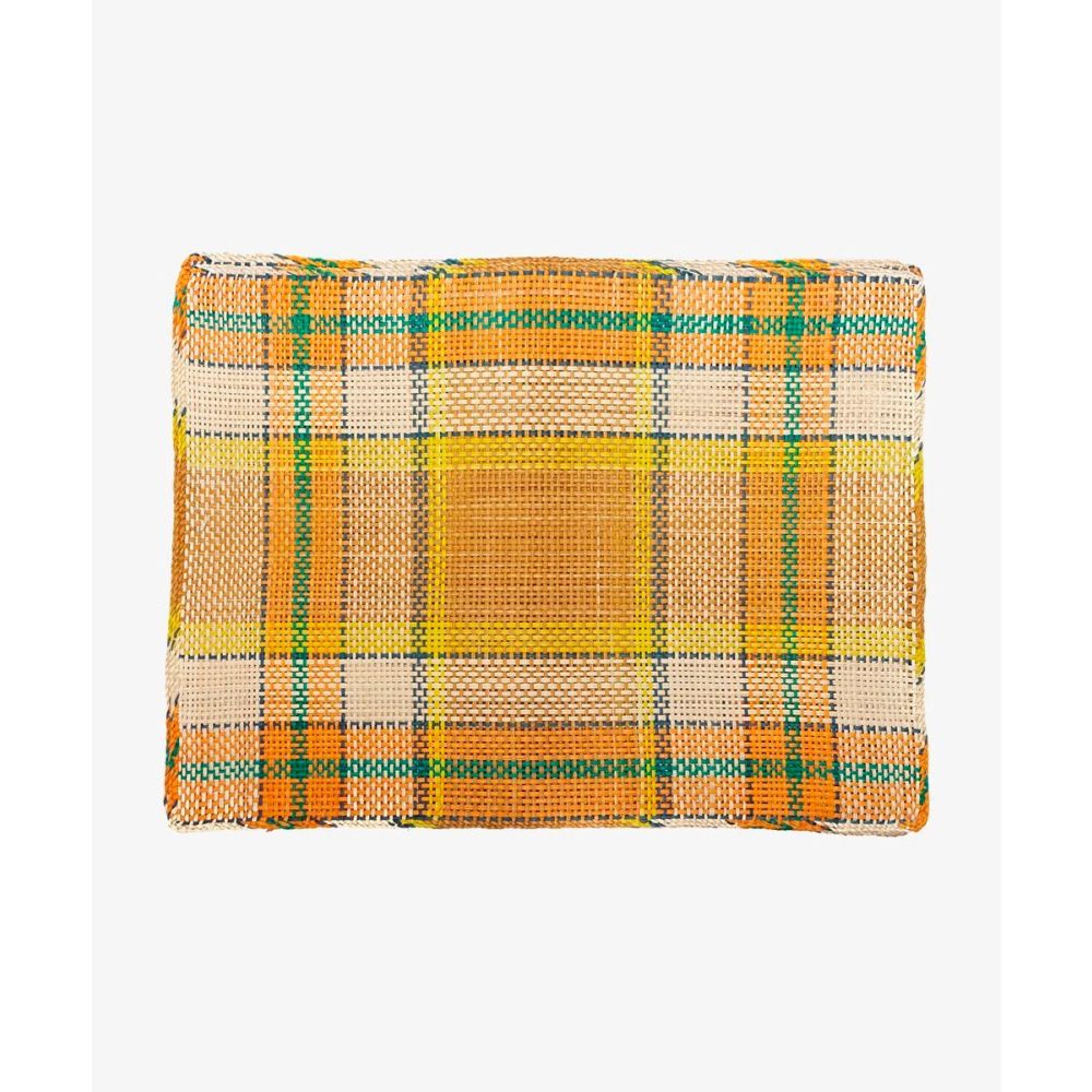 INDIVIDUAL RECTANGULAR -  1 UNI - NARANJA VERDE Y AMARILLO