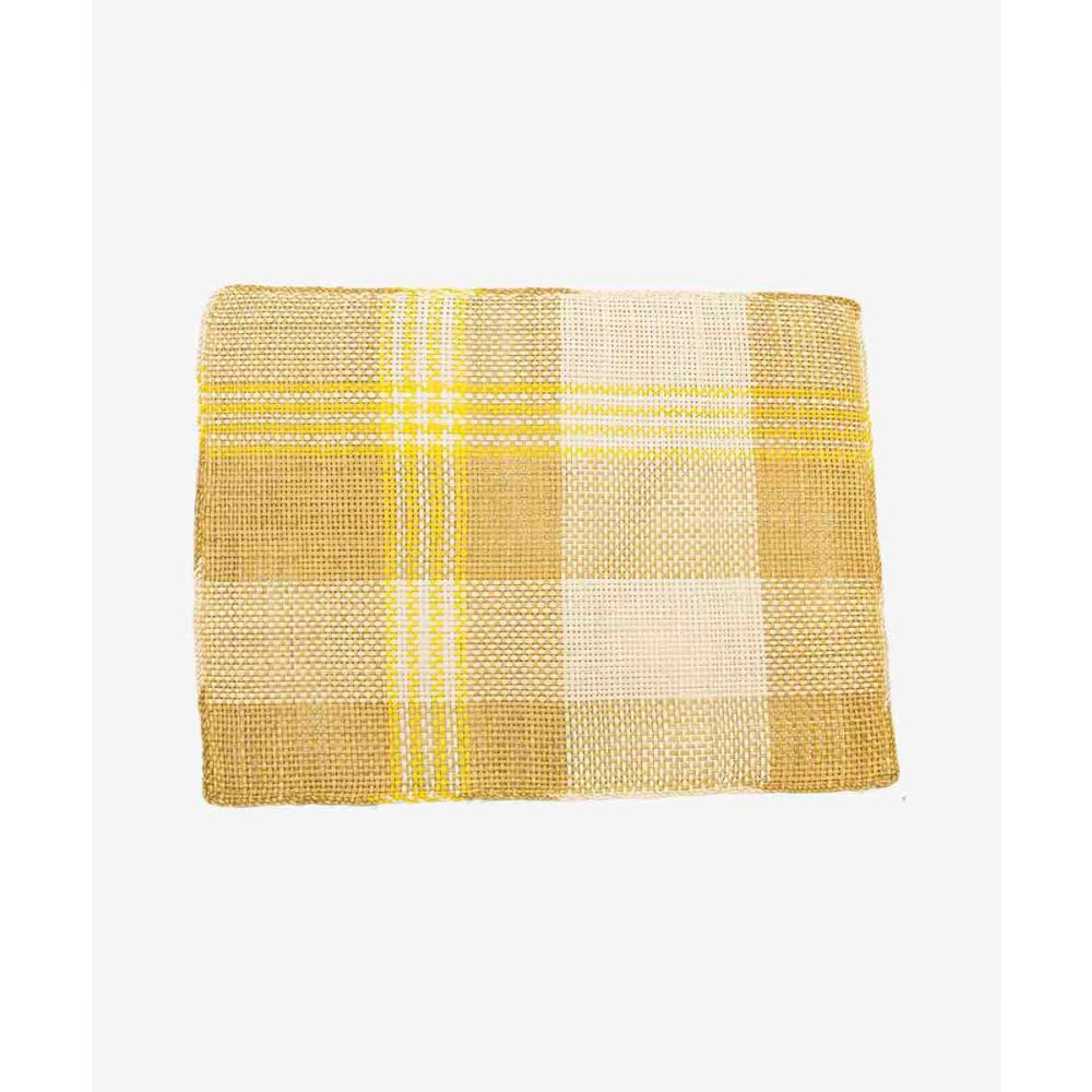 INDIVIDUAL RECTANGULAR - 1 pza-  AMARILLO & TOSTADO